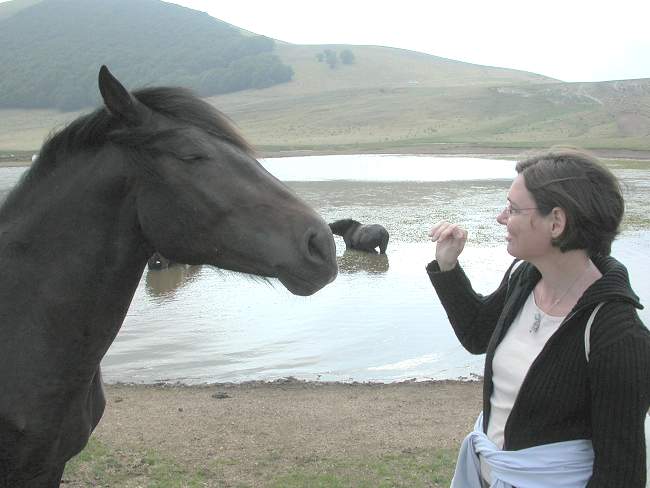 Piergiovanna con un cavallo